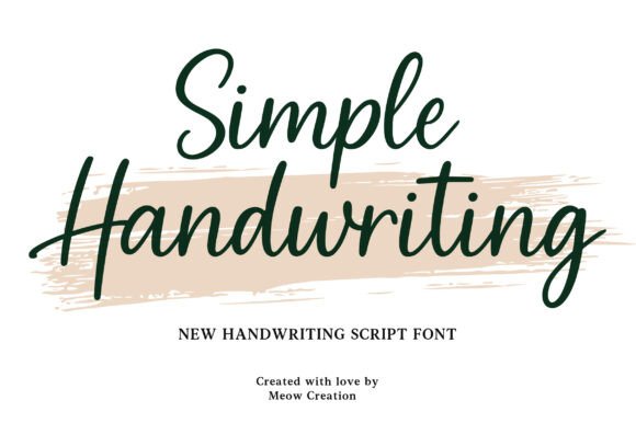 Simple Handwriting — the creator’s product preview